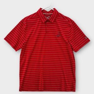 Under Armour Pinehurst 1895 Polo Shirt Mens Large Golf Loose Striped Heat Gear